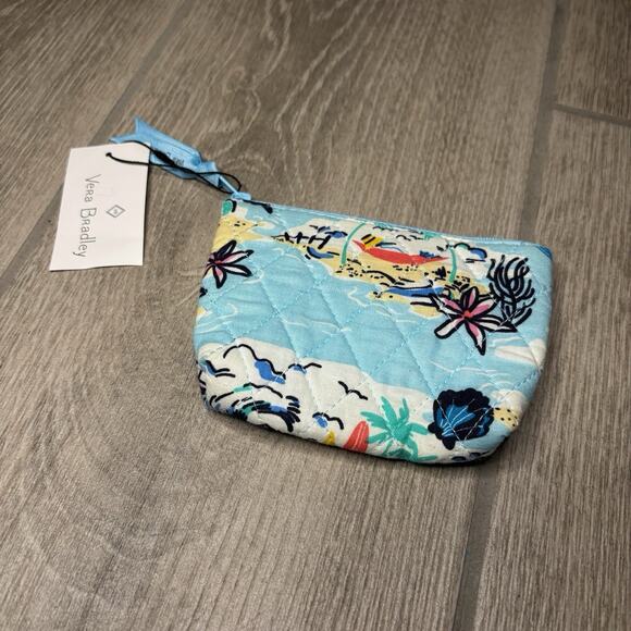 (2) Vera Bradley quilted coin purses "Beach Treasures" NEW - Picture 2 of 5